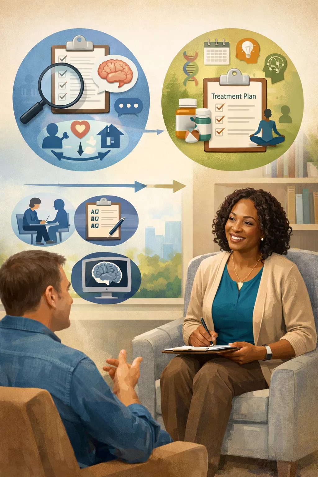 Outcome-driven care model for measurable therapy progress